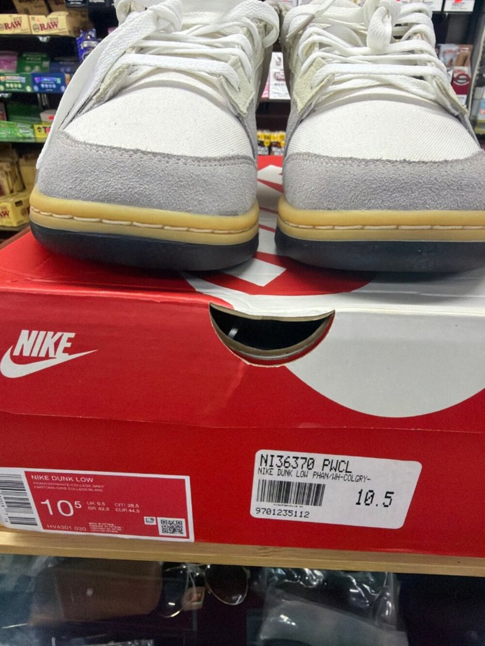 Nike Dunk Low Phantom College Grey Sneakers Mens 10.5